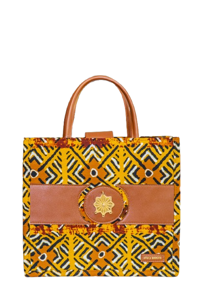 MAMA AFRICA - Jaune barre marron claire